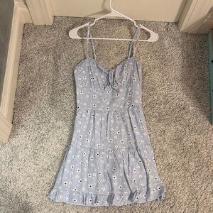 Hollister Light Blue Floral Mini Dress